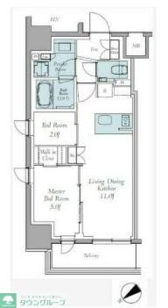 クレストコート東中野の物件間取画像